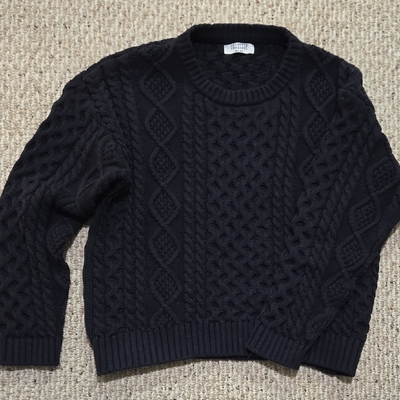 Brunette The Label Black Cable Knit  Sweater - Picture 2 of 10